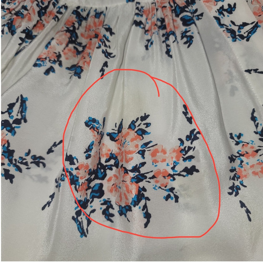 Veronica Beard Silk Floral Dress Size 0 Designer Feminine Boho Spring Cottage - Picture 8 of 9